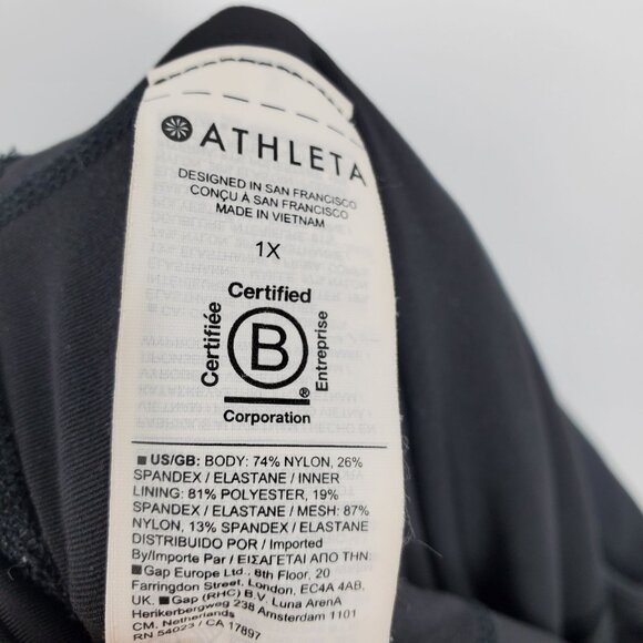 Athleta Black Fairway Preppy High Rise 18" Athletic Golf Tennis Skort Skirt 1X - Picture 9 of 10